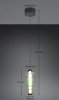 Lampa wisząca LED pojedyncza szklany klosz ściemnialna MINERVA 334310117 Trio zielona/czarna jadalniana nad stół